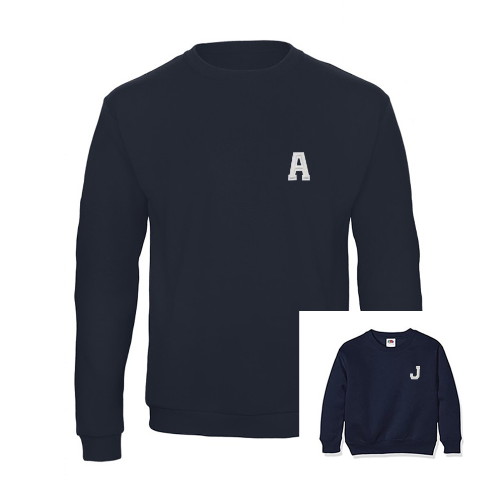 Sudadera azul marino de adulto y niño/a