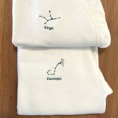 Sudaderas bordadas con constelaciones de horóscopo
