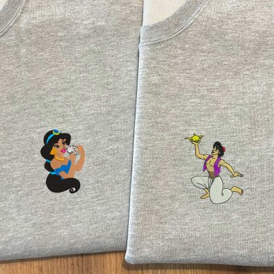 Sudaderas personalizadas con Aladdín y Jasmín