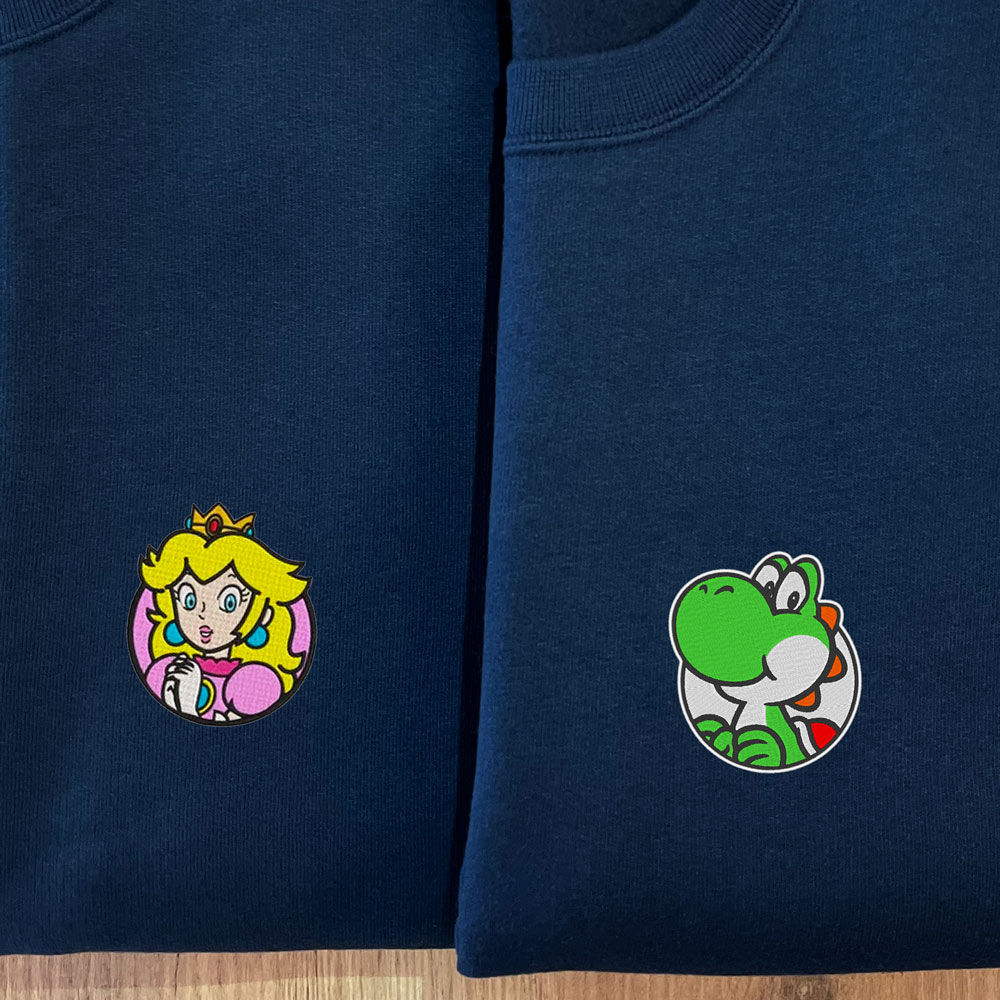 sudaderas-peach-yoshi Sudaderas de Peach y Yoshi, personajes de Mario Bros