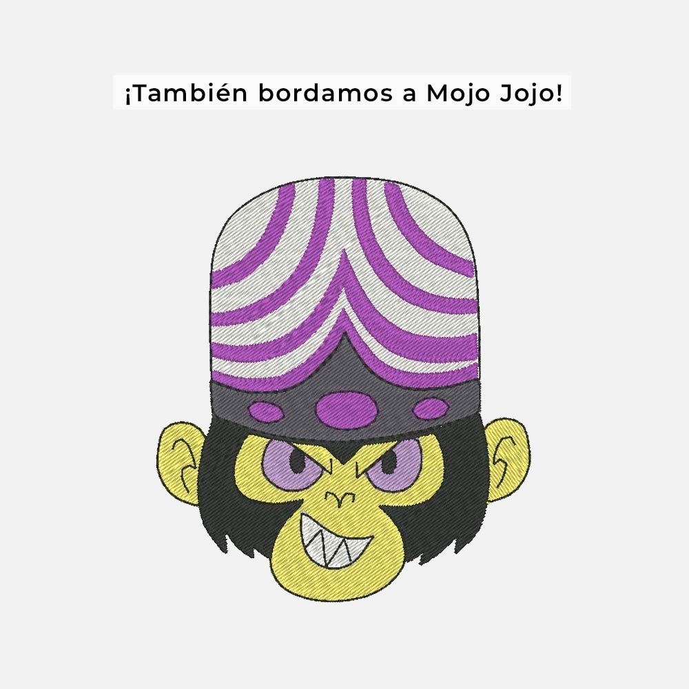 supernenas-mojojojo Bordado de Mojo Jojo para sudaderas Las Supernenas