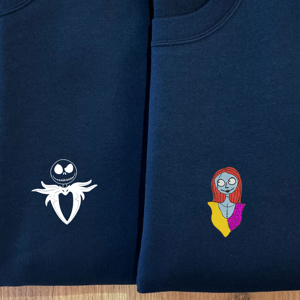 sudaderas-jack-sally Sudaderas bordadas Jack y Sally de Pesadilla antes de Navidad