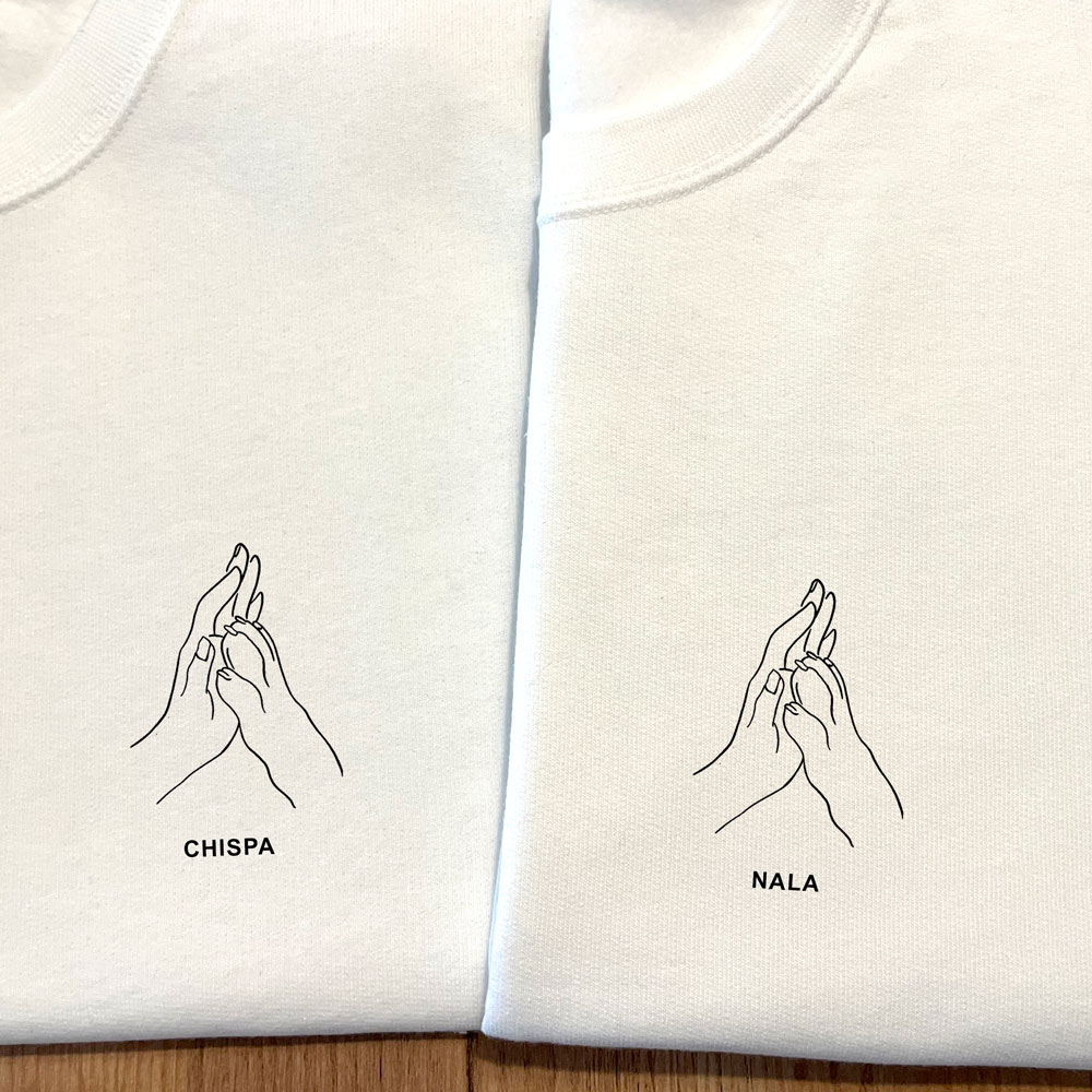 Sudaderas con pata de perro y mano