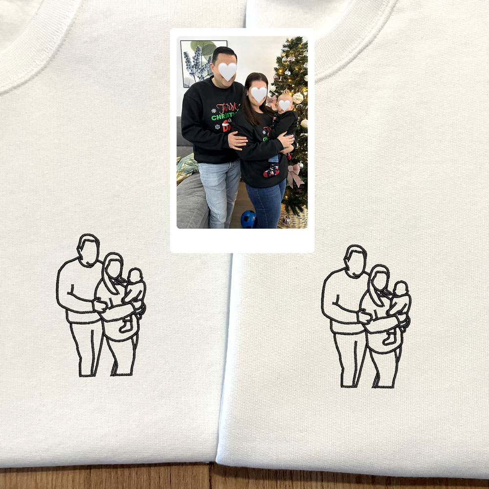 Sudadera bordada con silueta