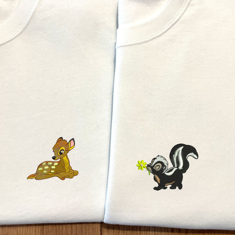 sudaderas-bambi-flor Sudaderas personalizadas con Bambi y Flor