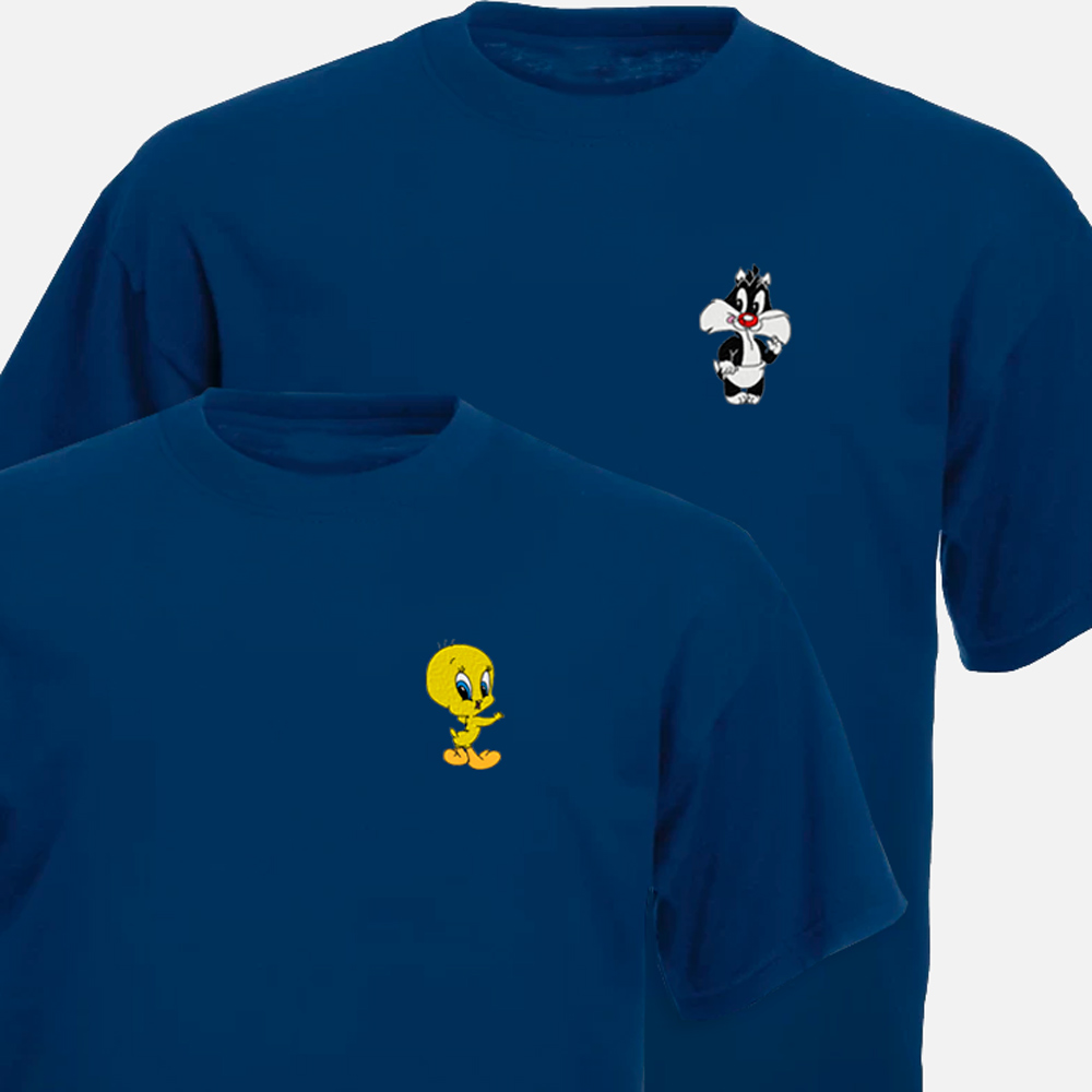 Camiseta Looney Tunes con Piolín y Silvestre