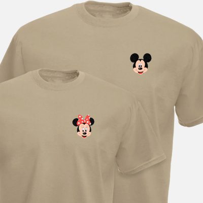 Camiseta Mickey Mouse y Minnie