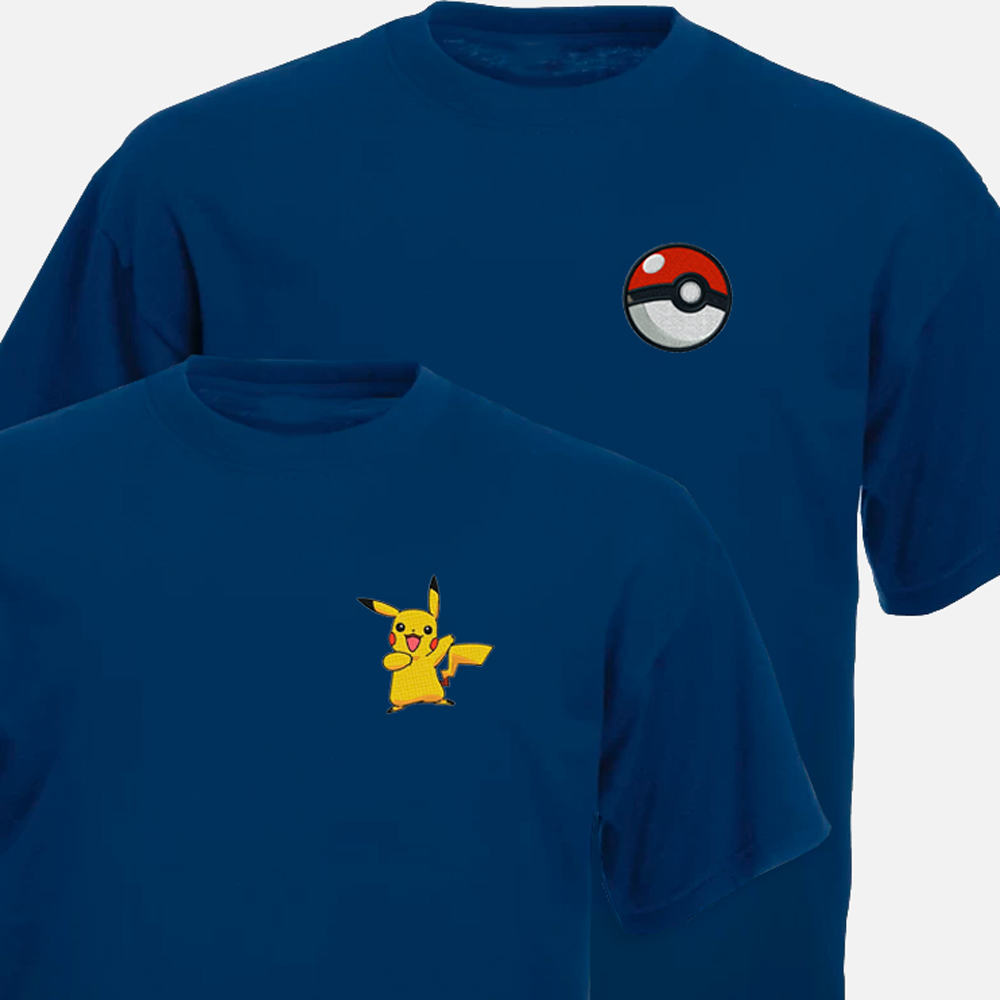 camiseta-pikachu Camiseta Pikachu y Poke Ball