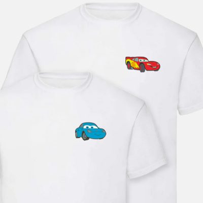 Camisetas de Cars con Rayo McQueen y Sally