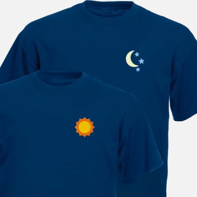 Camisetas con sol y luna