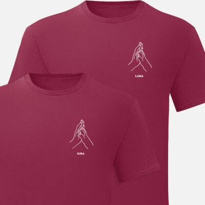 Camiseta con mano y pata de mascota