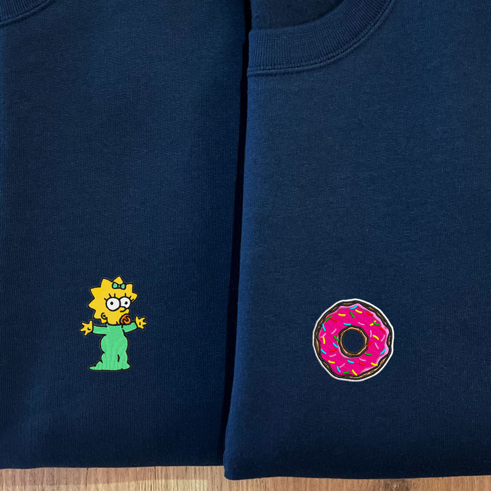 sudadera-los-simpson Sudadera Los Simpson con Maggie y Rosquilla