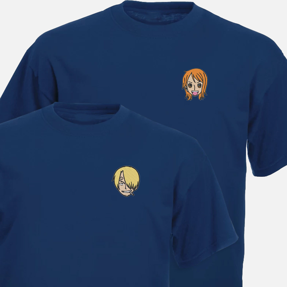 Camisetas One Piece con Sanji y Nami