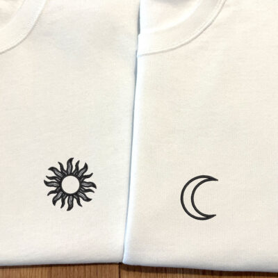 Sudaderas sol y luna estilo minimalista